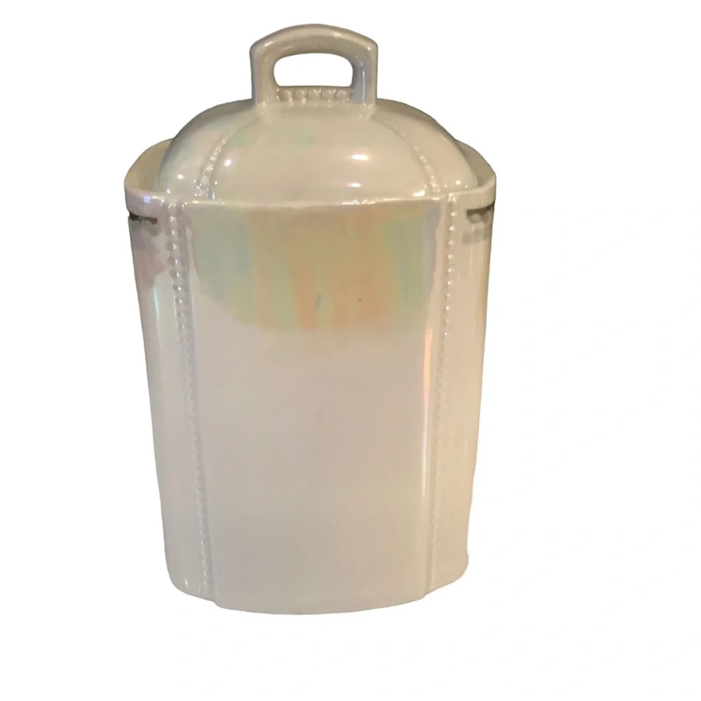 Vintage porcelain canister with lid for Rise Made in Germany